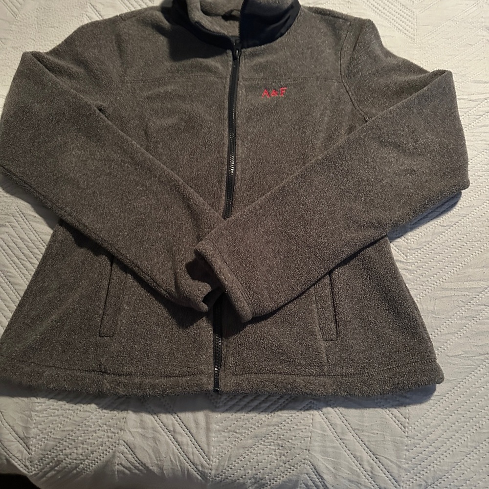 Abercrombie & Fitch Heather Gray Utility Jacket